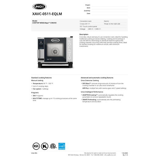 Spec Sheet
