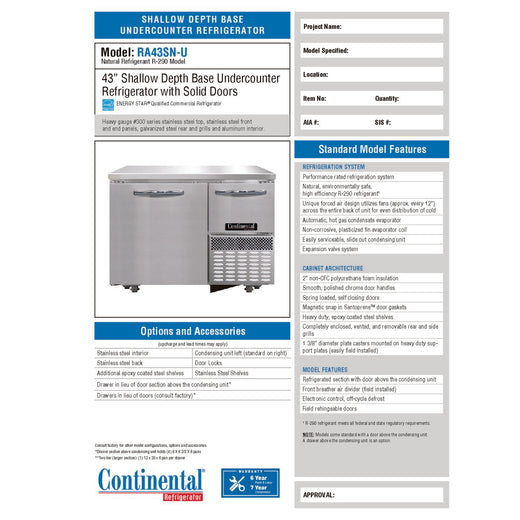 Spec Sheet
