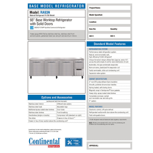 Spec Sheet