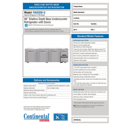 Spec Sheet