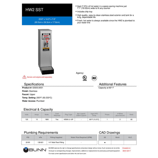 Spec Sheet