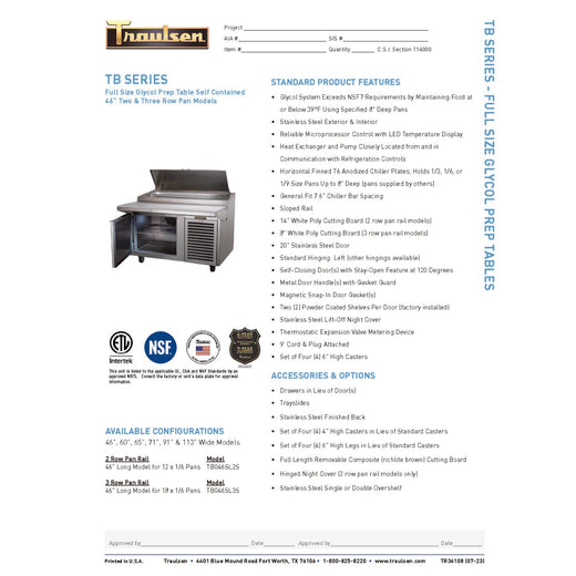 Spec Sheet
