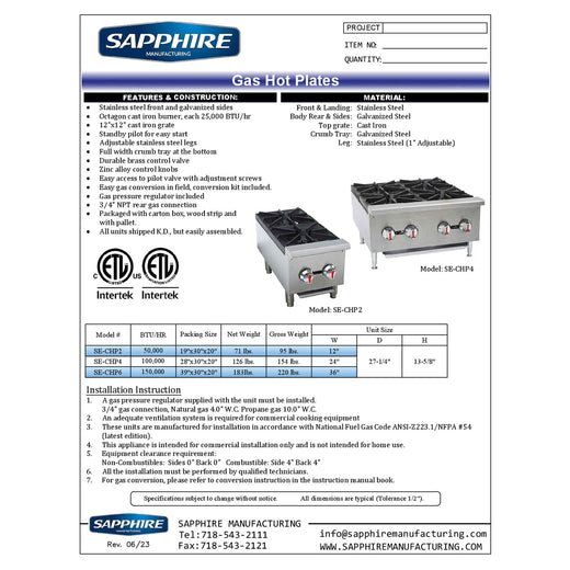 Spec Sheet