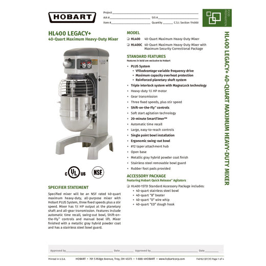Spec Sheet