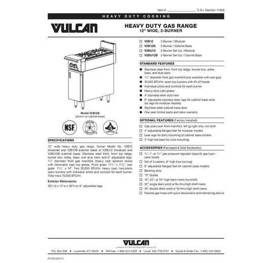 Spec Sheet