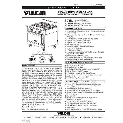 Spec Sheet