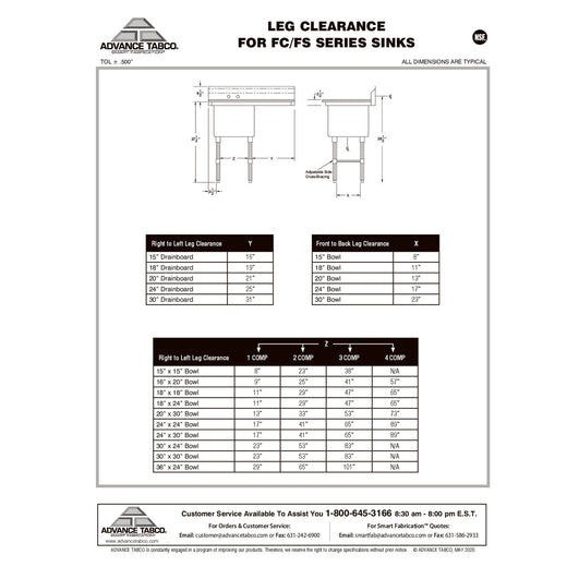 Leg Clearances
