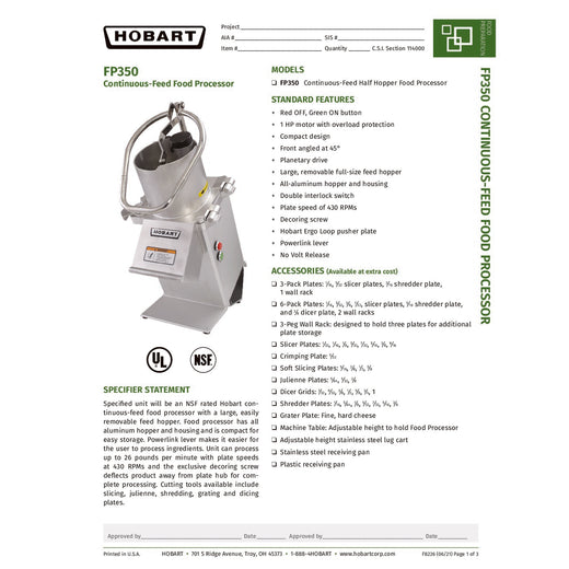 Spec Sheet