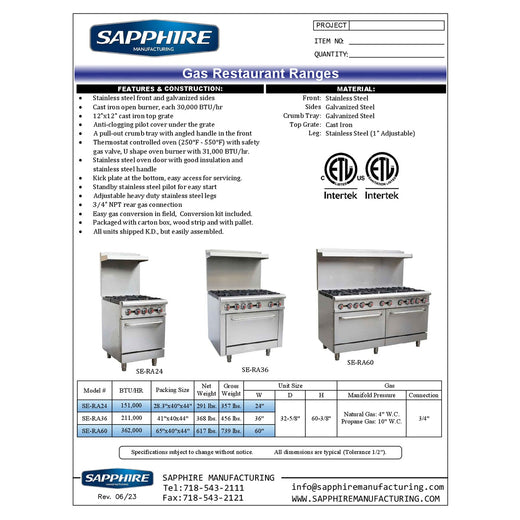 Spec Sheet