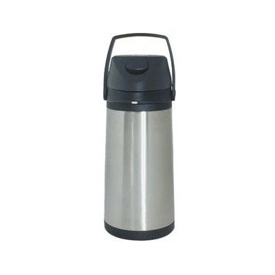 Adcraft APLE30 Insulated Beverage Dispenser, 3.0 L Double‑Wall Stainless Steel Airpot, Silver Finish