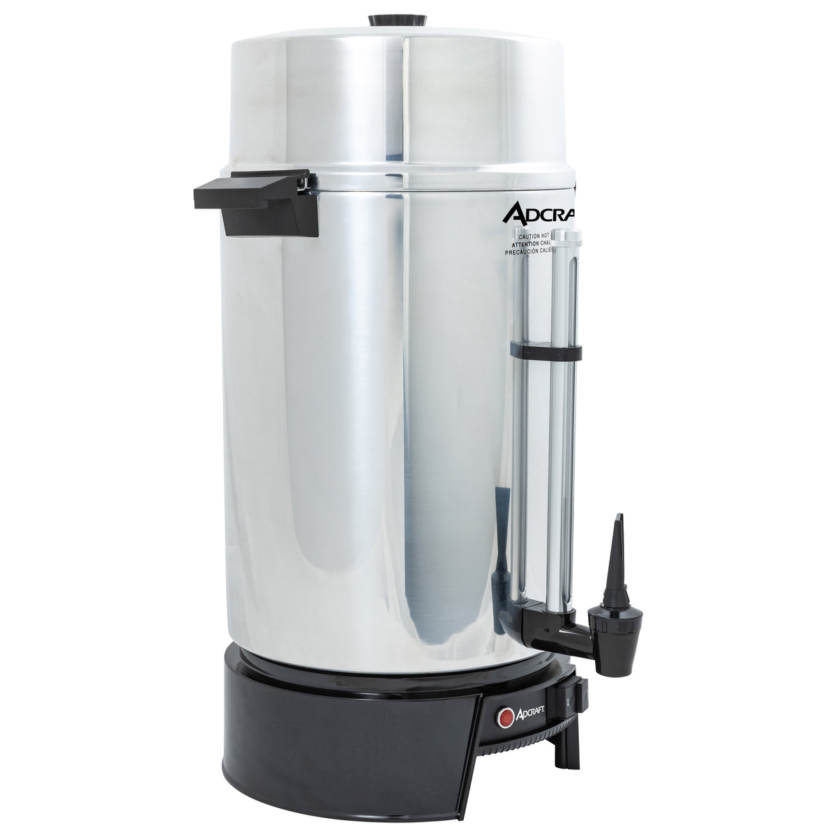 Adcraft CUA100 Coffee Urn – 100‑Cup Aluminum, 14.1"W x 22.6"H, 1500 W Temp, 2‑Way Dripless Faucet