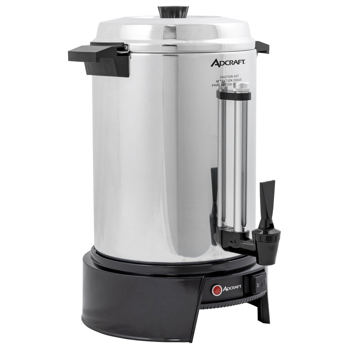 Adcraft CUA55 Coffee Urn – 55‑Cup 7‑8 qt Silver Aluminum, 13.5×12.9×17.8", 1500 W 120 V, Auto Temp