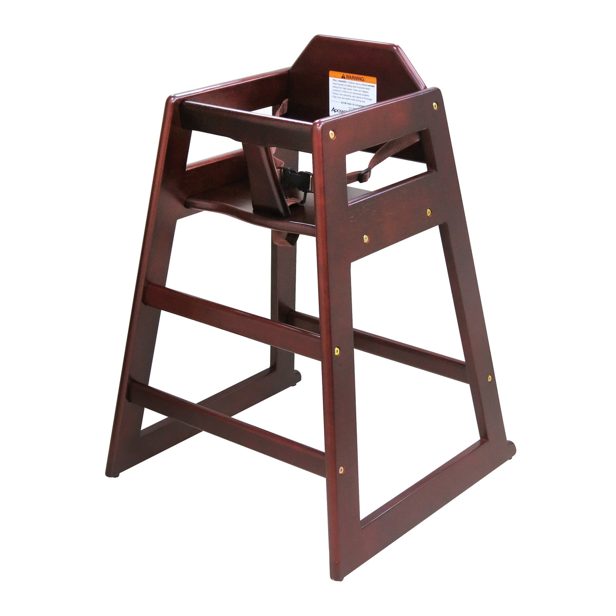 Adcraft HCW-5KD Stackable High Chair, Mahogany Finish, Solid Hardwood