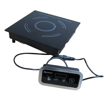 Adcraft IND-DR120V Single-Burner Drop-In Induction Cooker w/ Ceramic Glass Surface, RC Box