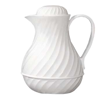 Adcraft SP-40WH Server - 40 oz Insulated Plastic, White Swirl Finish, Break‑Resistant