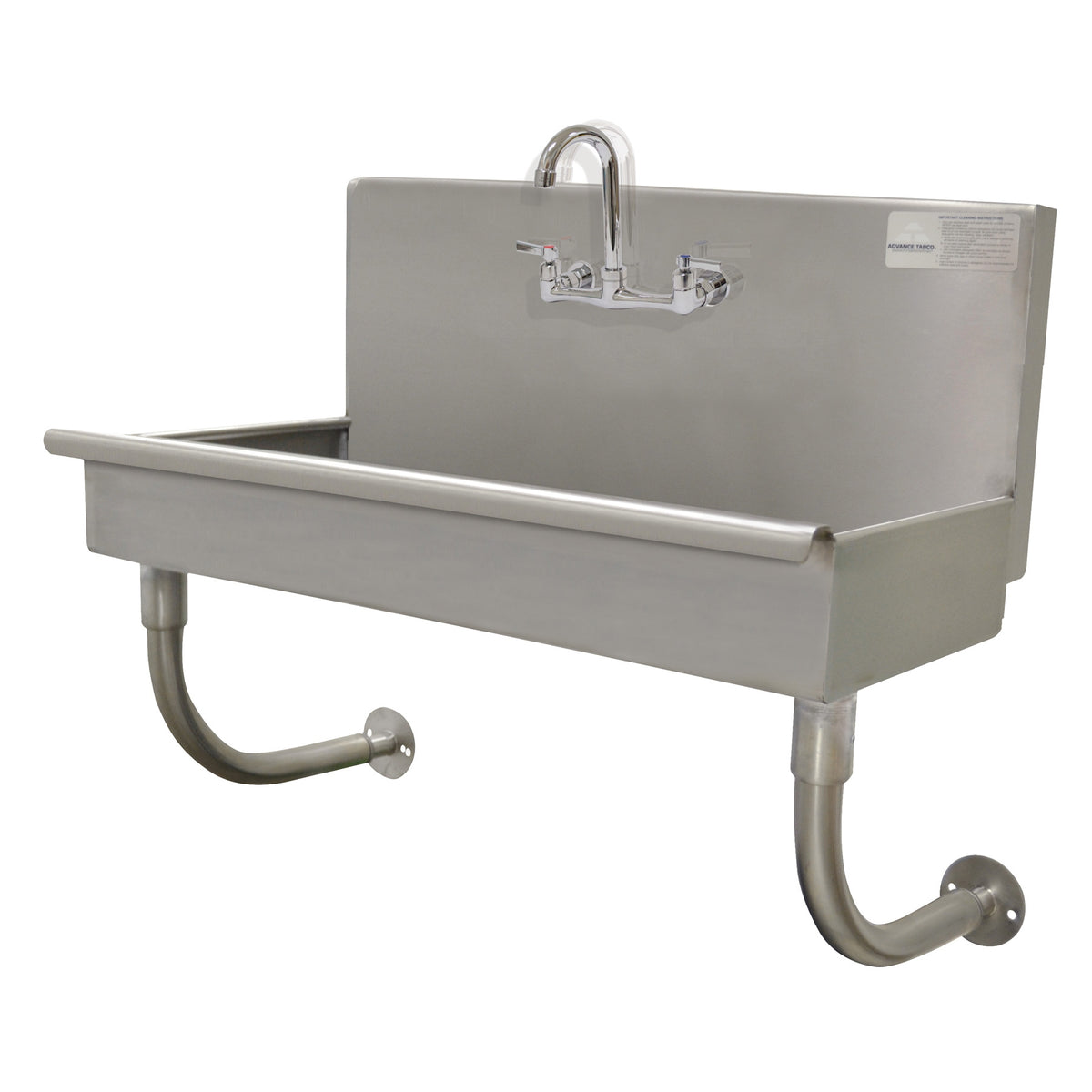 Advance Tabco 19-18-1-ADA 40" Wall Mounted Hand Sink without Faucet - 16 gauge
