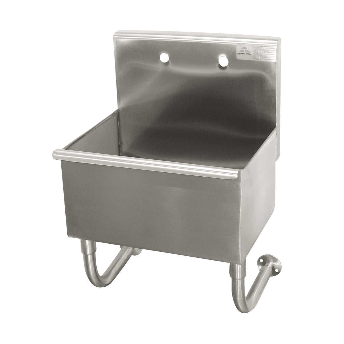 Advance Tabco 19-18-23 23" Wall Mounted One-Station Hand Sink without Faucet - 16 gauge