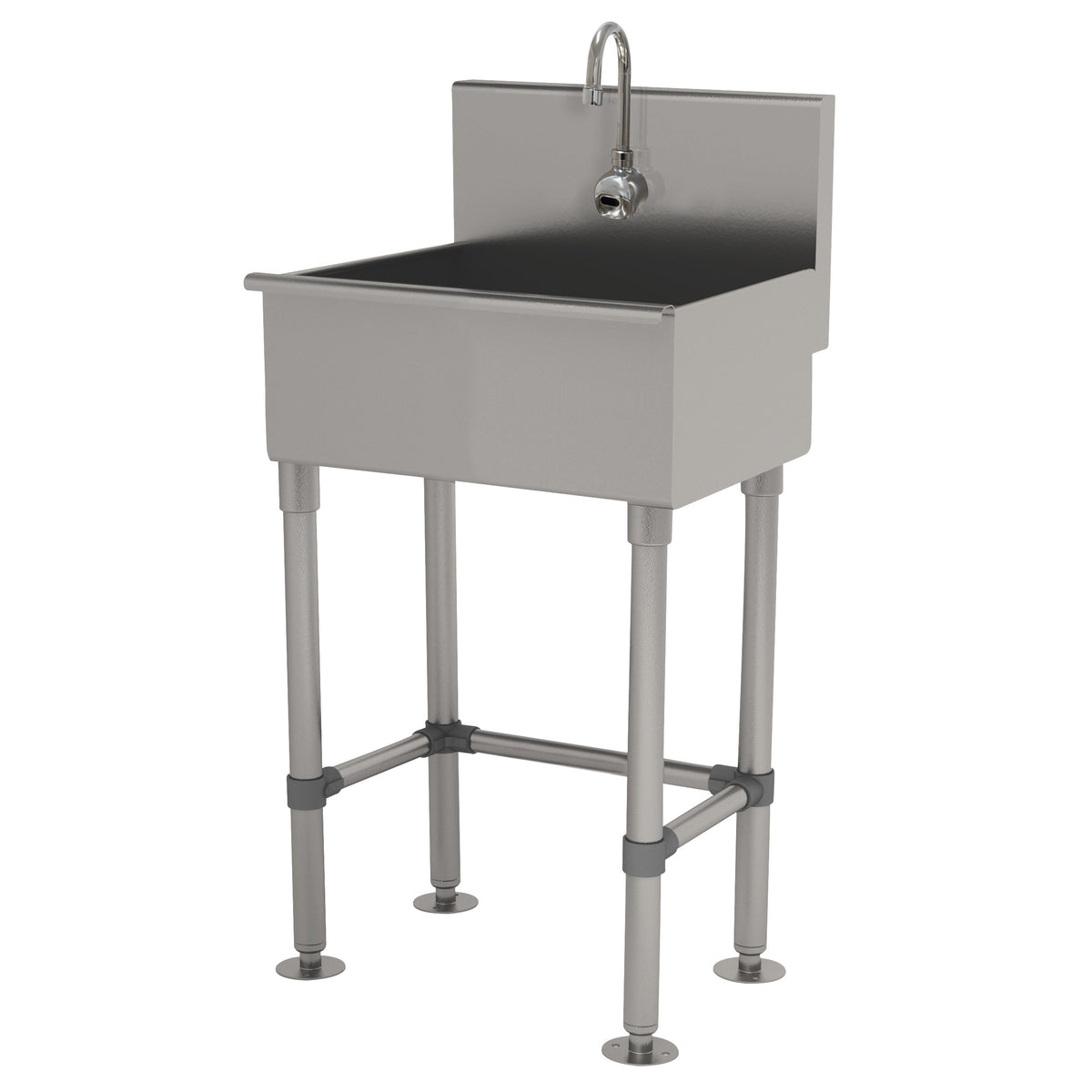 Advance Tabco 19-FM-23EF 23" Freestanding One-Station Hand Sink with e-Faucet- 16 gauge