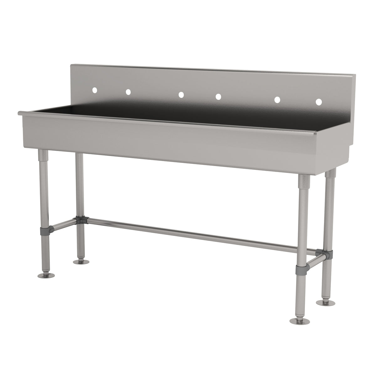 Advance Tabco 19-FM-60-ADA 60" Freestanding Multi-Station Hand Sink without Faucet - 16 gauge