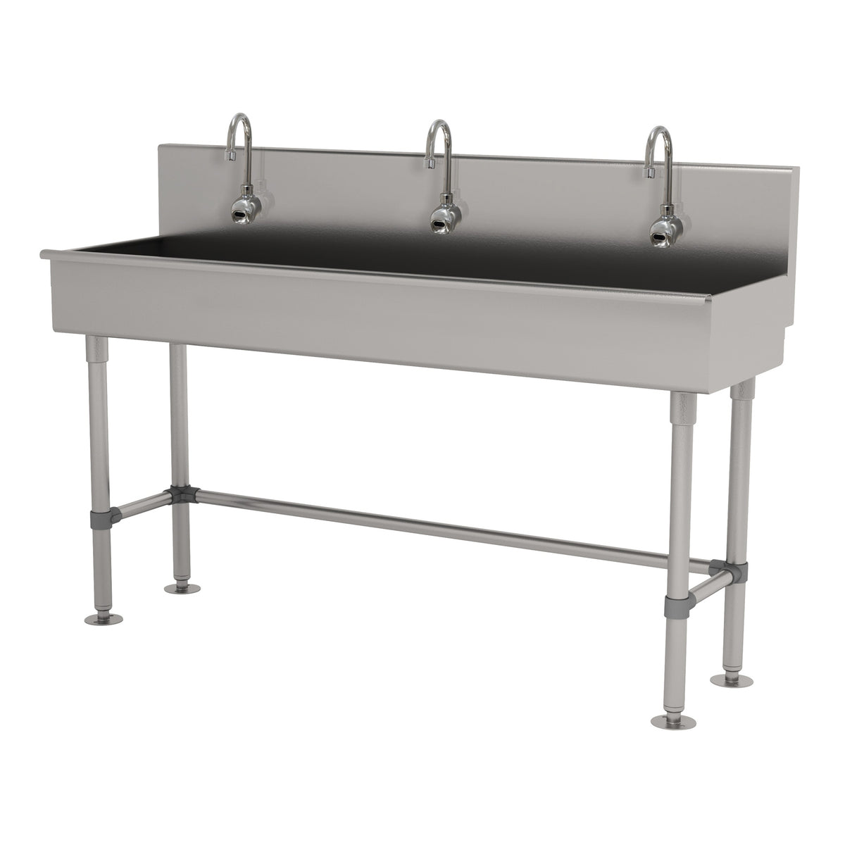 Advance Tabco 19-FM-60EFADA 60" Freestanding Multi-Station Hand Sink with e-Faucet - 16 gauge