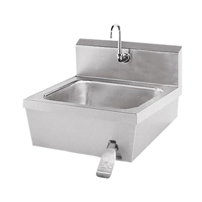 Advance Tabco 7-PS-30 17" Wall Mounted Hand Sink with Hands Free Faucet & Single Knee Valve - 18 g