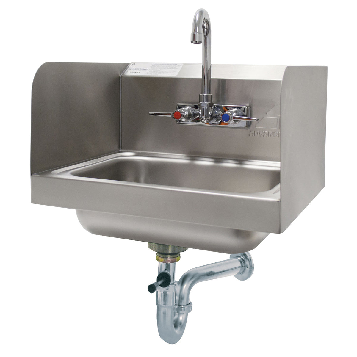 Advance Tabco 7-PS-40 17" Wall Mounted Hand Sink with Faucet - 20 gauge