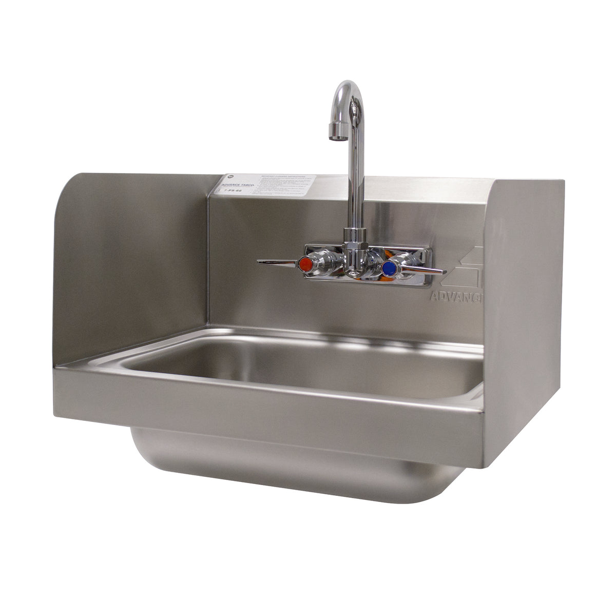 Advance Tabco 7-PS-66 17" Wall Mounted Hand Sink with Faucet - 20 gauge