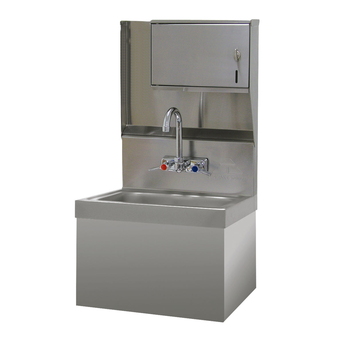 Advance Tabco 7-PS-727 17" Wall Mounted Hand Sink with Faucet, Soap & Towel Dispenser