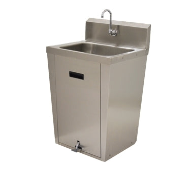 Advance Tabco 7-PS-86 25" Pedestal Mounted Hand Sink w/Hands Free Faucet, Single Foot Valve - 18 g