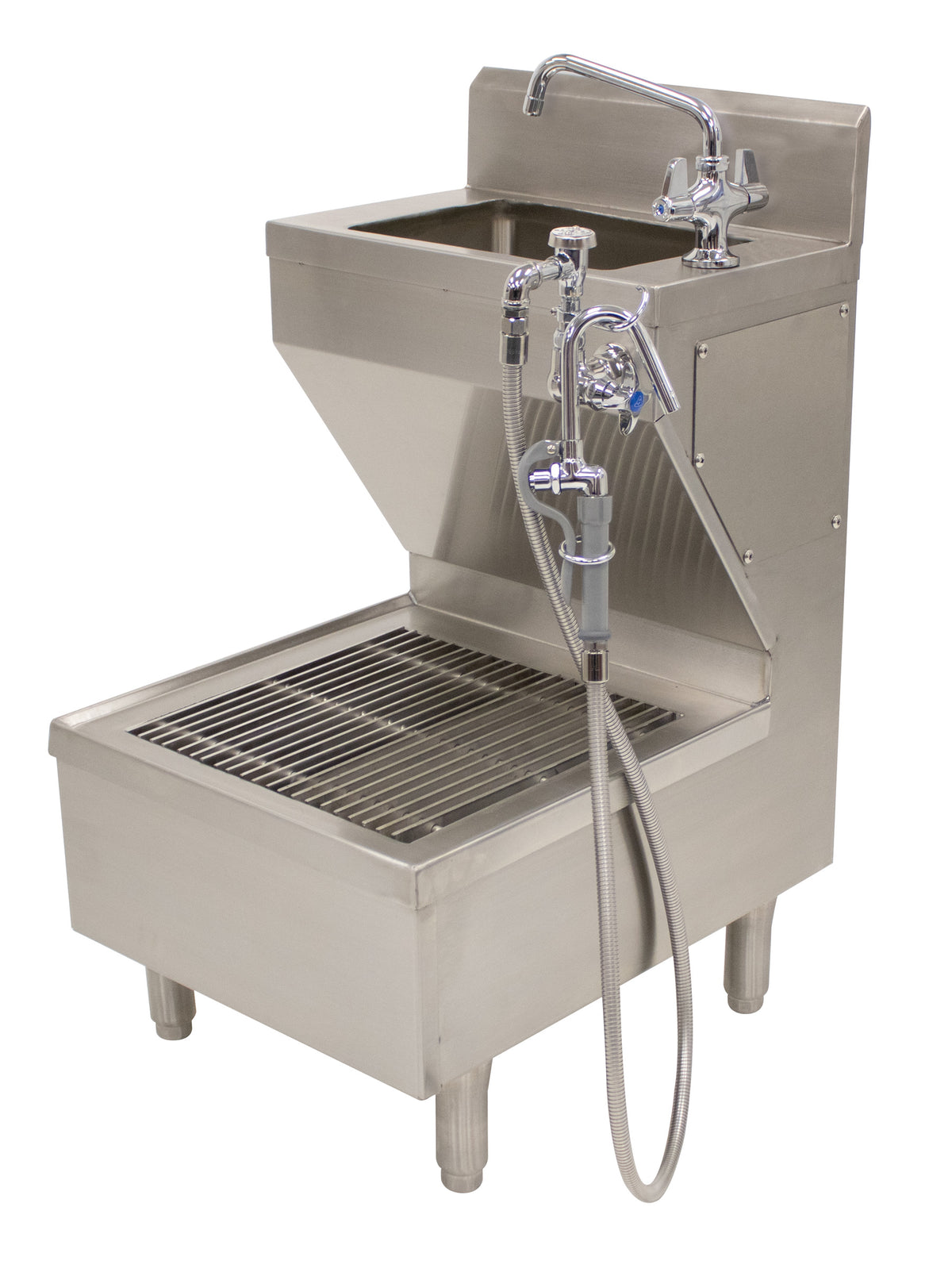 Advance Tabco 7-PS-COMBO 16" Two Compartment Sink, 16"W x 20"L Bowl - Hand Sink w/ Pot Filler Sink