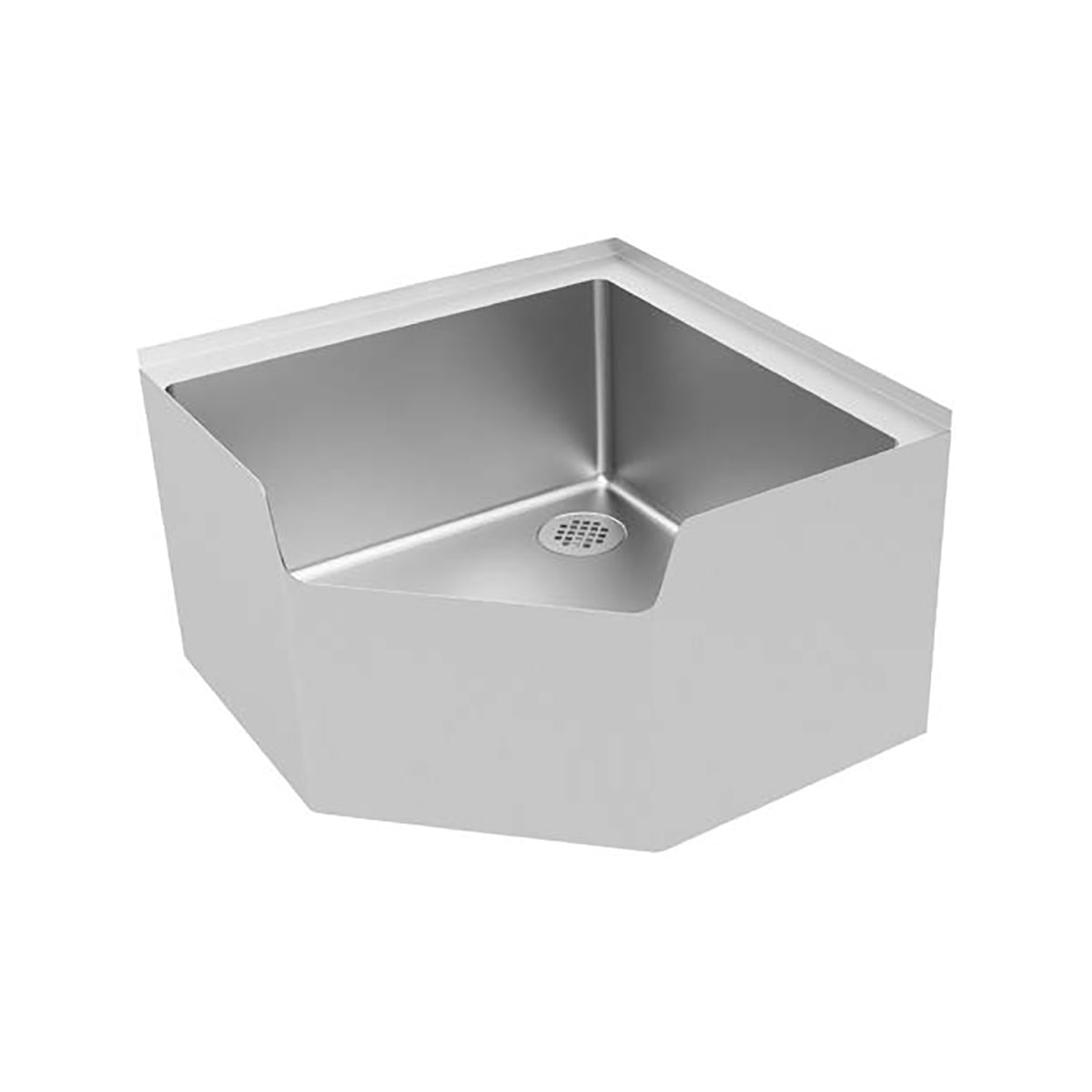 Advance Tabco 9-OP-44CDF 26" Corner Mop Sink, 24"W x 24"L x 12"D Bowl - Drop Front