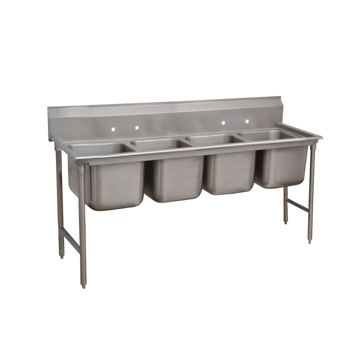 Advance Tabco 93-24-80 97" Four Compartment Sink, 20"W x 20"L Bowl Without Drainboard