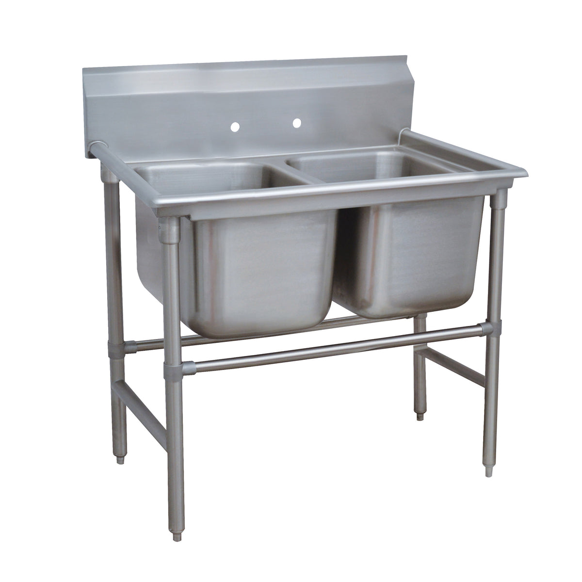 Advance Tabco 94-22-40 52" Two Compartment Sink, 20"W x 20"L Bowl Without Drainboard