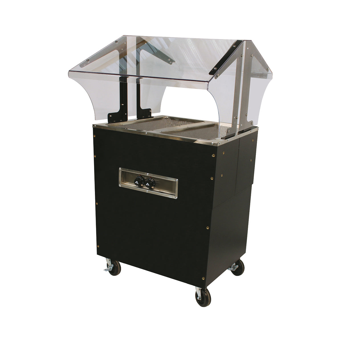 Advance Tabco B2-120-B-SB 31" Portable Hot Food Buffet Table, (2) Open Wells