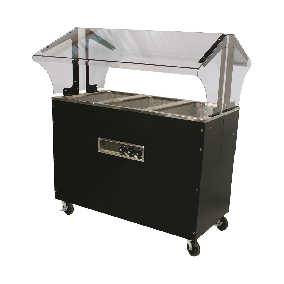 Advance Tabco B3-120-B-S-SB 47" Portable Hot Food Buffet Table, (3) Open Wells