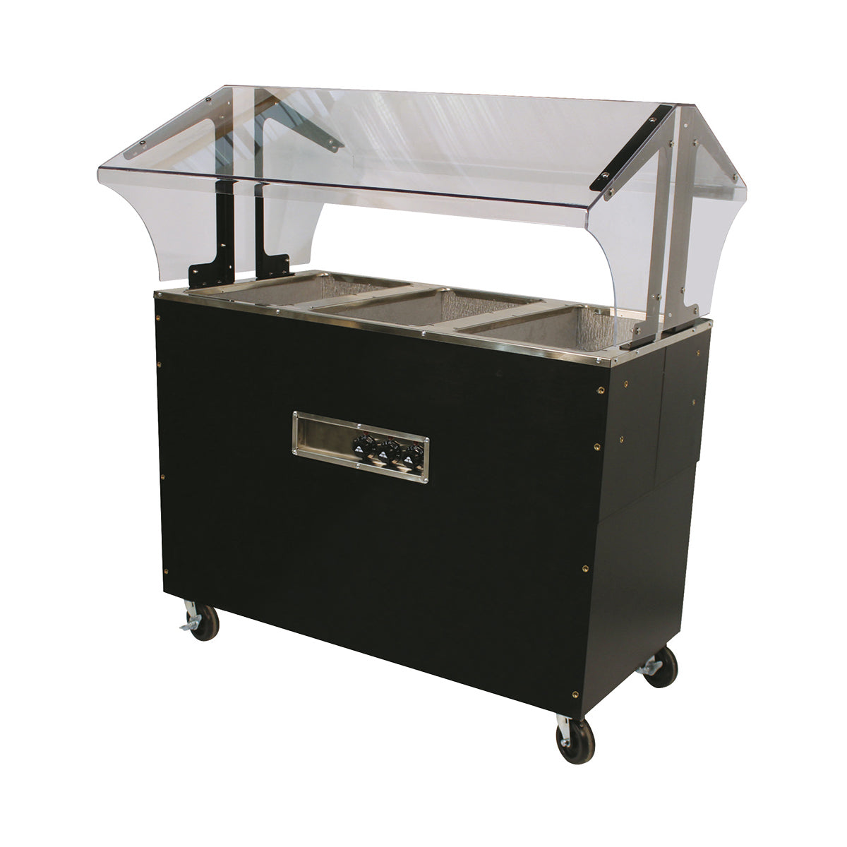 Advance Tabco B3-120-B-SB 47" Portable Hot Food Buffet Table, (3) Open Wells
