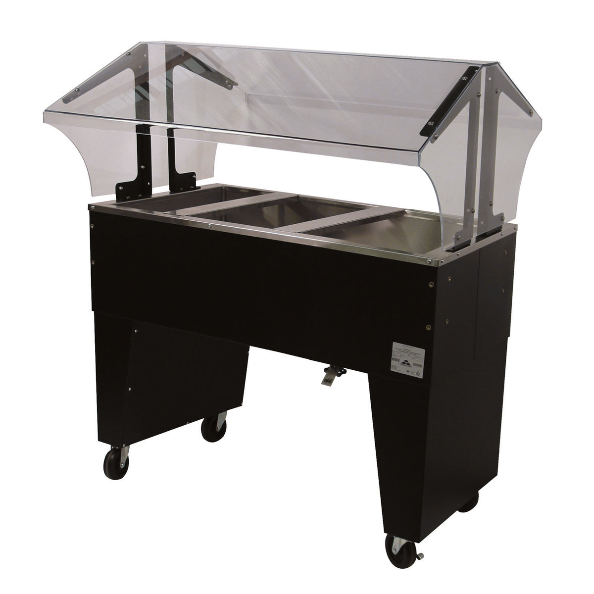 Advance Tabco B3-CPU-B 47" Ice Cooled Portable Food Buffet Table with Open Base, (3) Pan