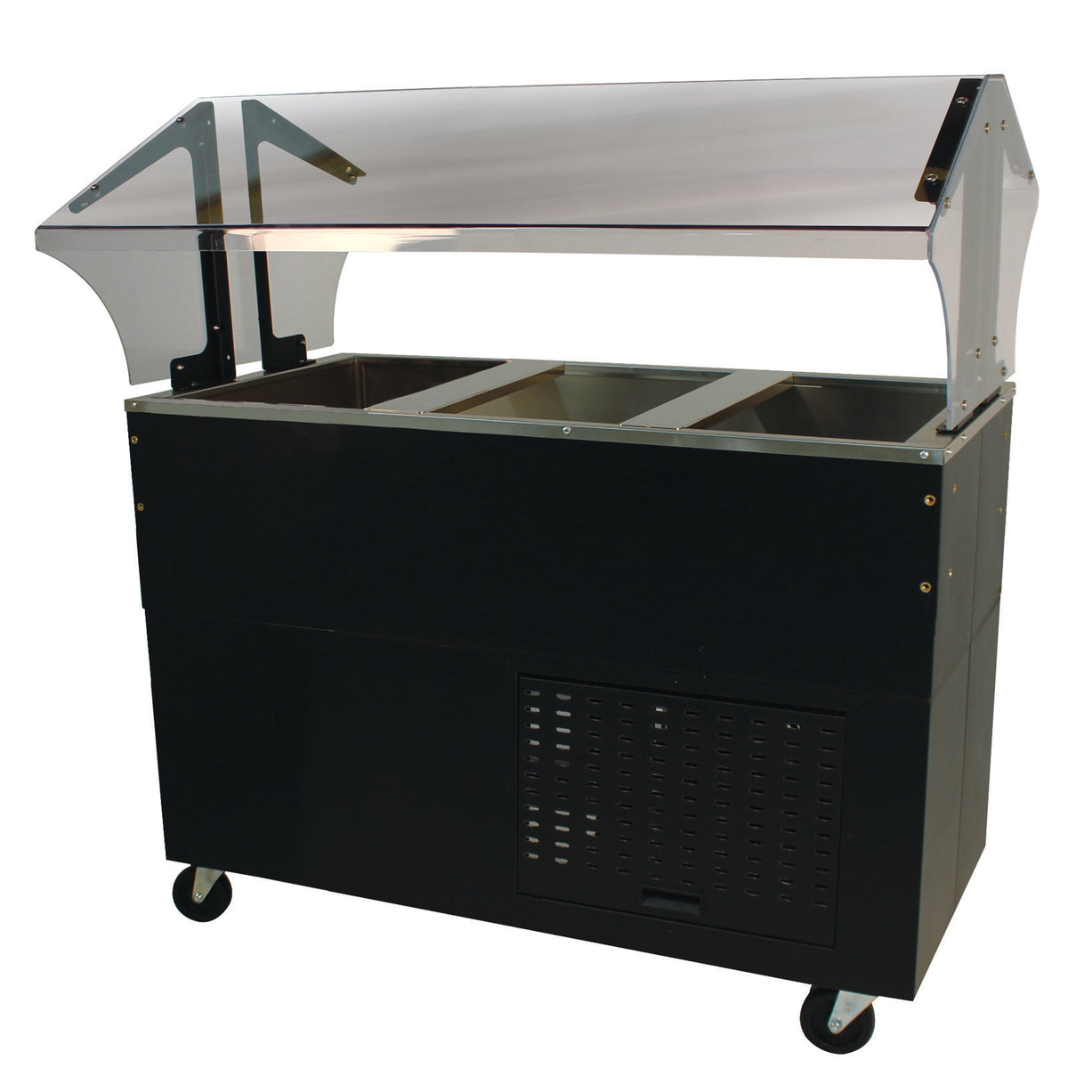 Advance Tabco BMACP3-B-SB 47" Mechanically Assisted Cold Pan Table with Enclosed Base, (3) Pan