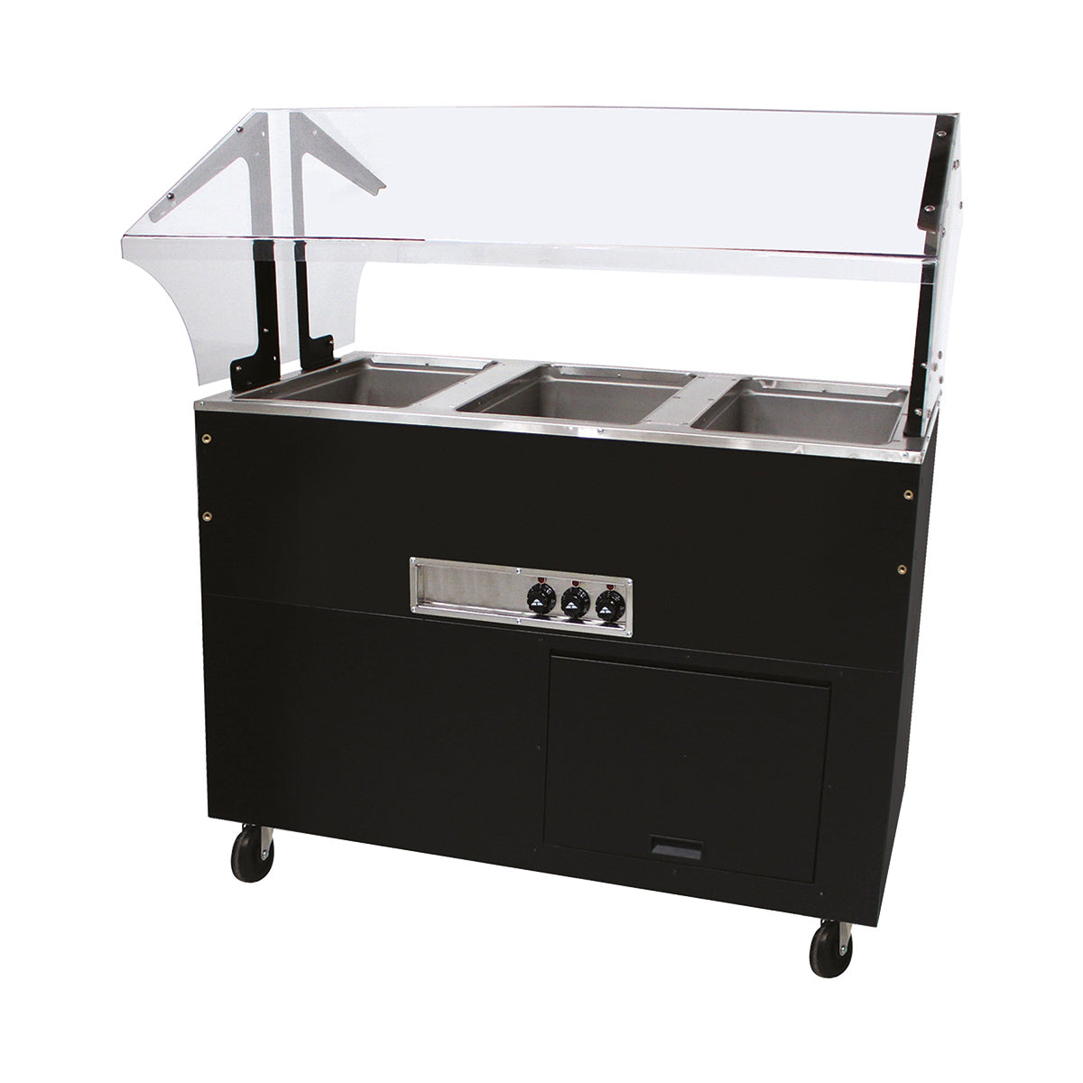 Advance Tabco BSW3-120-B-SB 47" Portable Hot Food Buffet Table, (3) Sealed Wells
