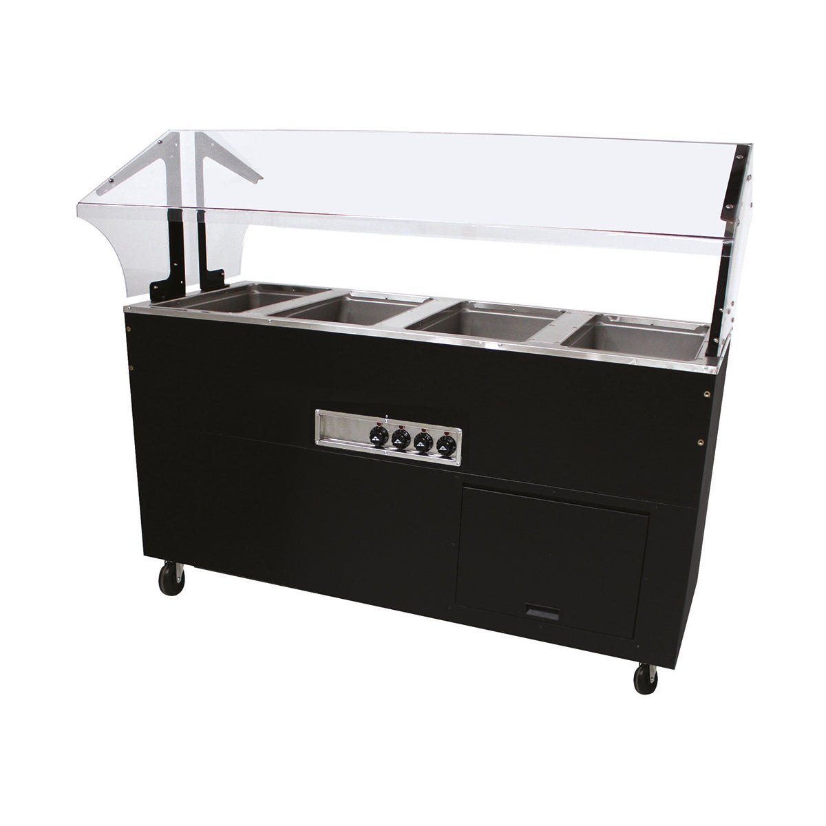Advance Tabco BSW4-120-B-SB 62" Portable Hot Food Buffet Table, (4) Sealed Wells