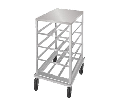 Advance Tabco CRSS10-54 Half Size Aluminum Mobile Can Rack with Stainless Steel Top, 54 Cans Size #10 Capacity
