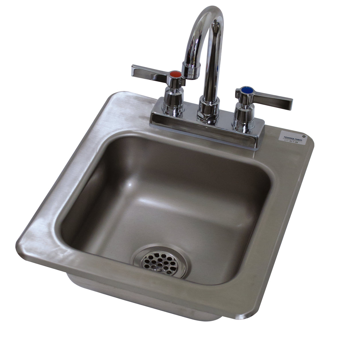 Advance Tabco DI-1-25 Drop-In Bar Hand Sink, 12"W X 14"D Overall
