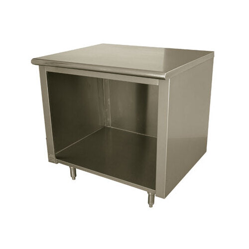 Advance Tabco EEB-SS-303 36" Special Value Cabinet Base Open Front Work Table / 16 Gauge Top