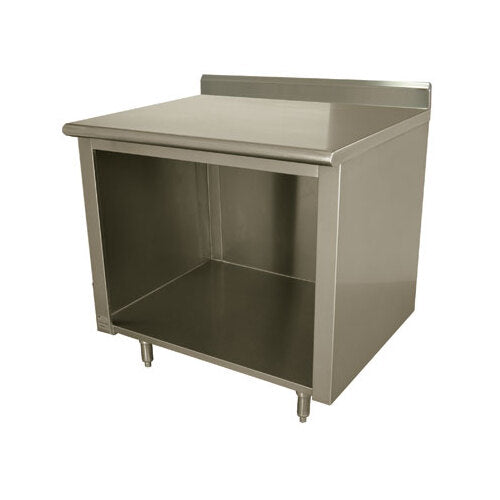 Advance Tabco EEK-SS-245 60" Special Value Cabinet Base Open Front Work Table / 16 Gauge Top
