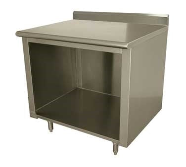 Advance Tabco EK-SS-306 72" Cabinet Base Open Front Work Table / 14 Gauge Top