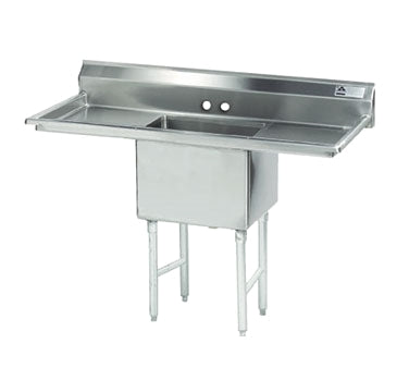 Advance Tabco FC-1-1818-24RL 66" One Compartment Sink, 18"W x 18"L Bowl With 2 Drainboards