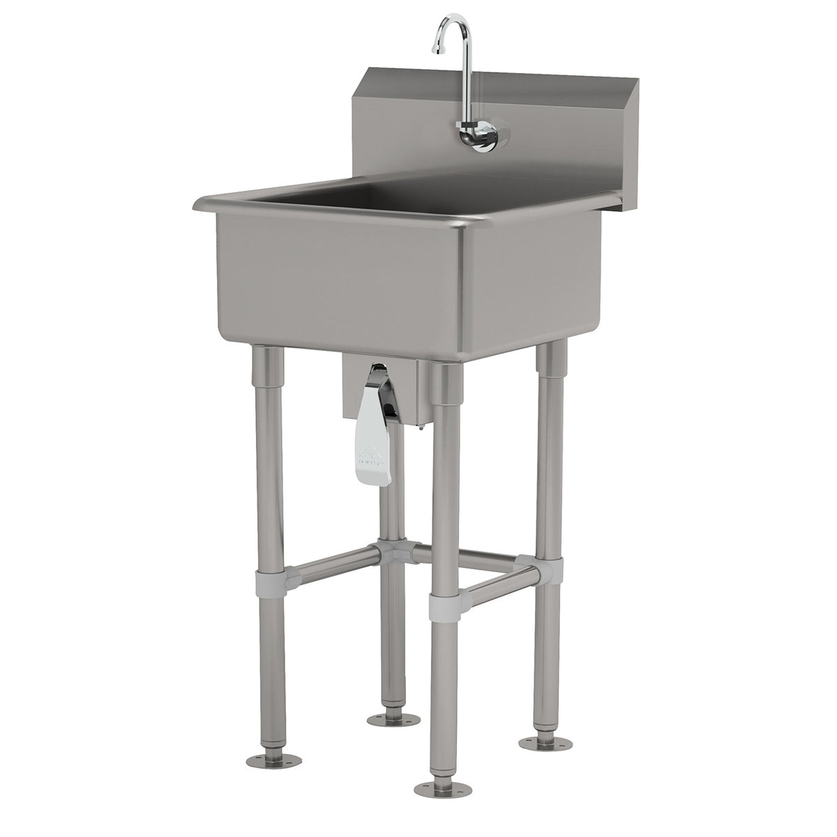 Advance Tabco FC-FM-2721KV 27" Freestanding Hand Sink without Faucet - Single Knee Valve / 16 g