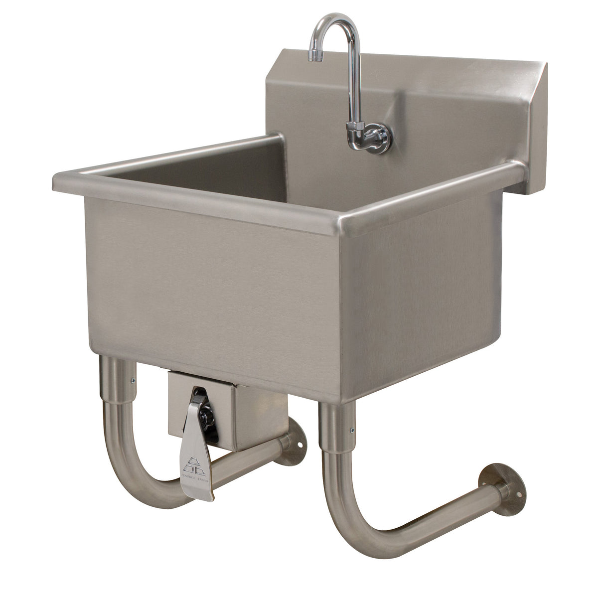 Advance Tabco FC-WM-2721KV 27" Wall Mounted Hand Sink without Faucet - Single Knee Valve / 16 g