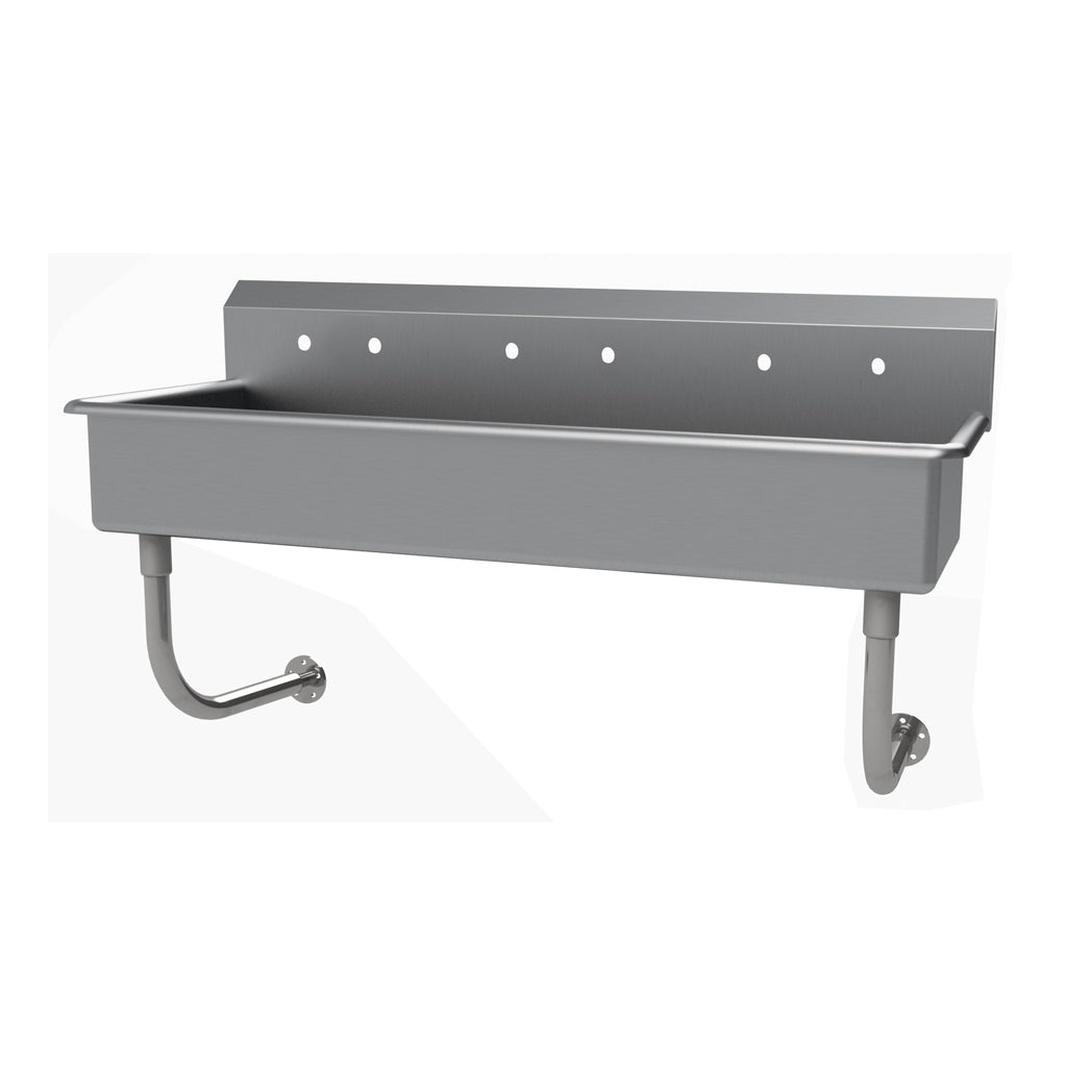 Advance Tabco FC-WM-60 60" Wall Mounted Multi-Station Hand Sink without Faucet - 16 gauge