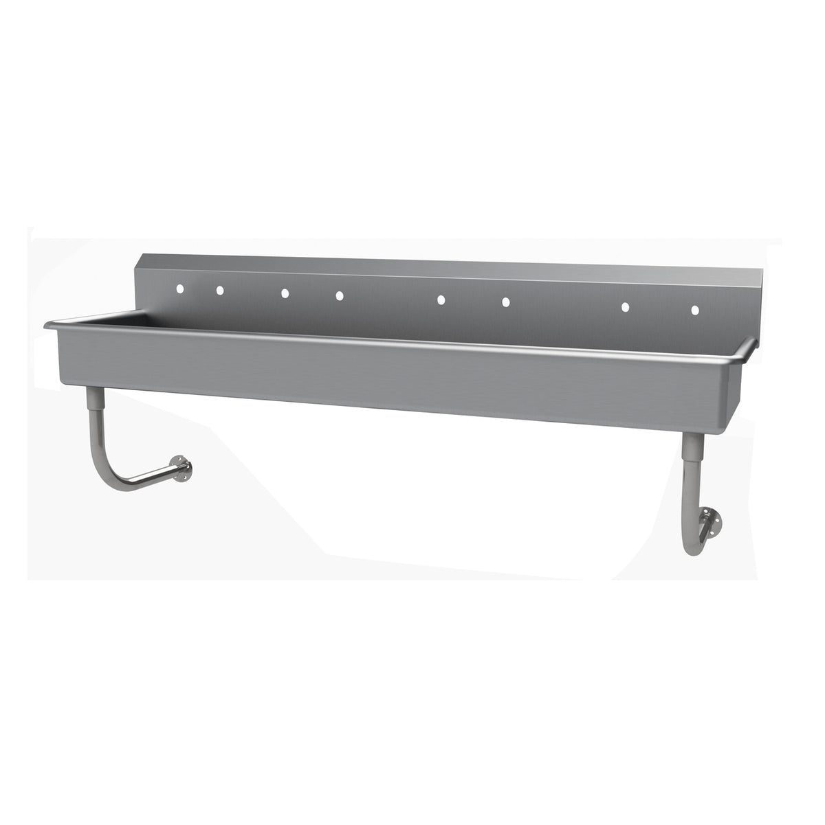 Advance Tabco FC-WM-80-ADA 80" Wall Mounted Multi-Station Hand Sink without Faucet - 16 gauge